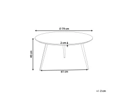 Beliani Sohvapoyta Marmorikuvio Valkoinen/Musta Effie Fashion