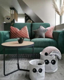 Beliani Sohvapoyta Pieni Vaalea Puu/Musta Melody Discount