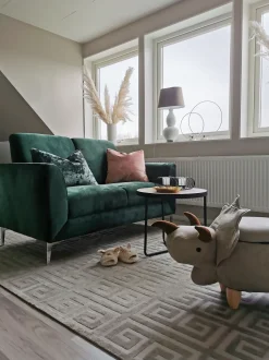 Beliani Sohvapoyta Pieni Vaalea Puu/Musta Melody Discount