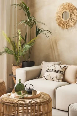 Beliani Sohvapoyta Rottinki Luonnonvari Limni Hot