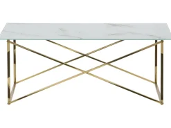 Beliani Sohvapoyta Ruostumaton Teras Marmorikuvio Valkoinen/Kulta Emporia Cheap