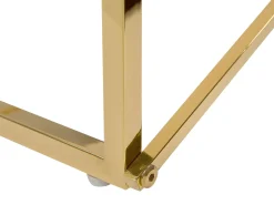 Beliani Sohvapoyta Ruostumaton Teras Marmorikuvio Valkoinen/Kulta Emporia Cheap