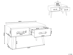 Beliani Sohvapoyta Sametti 2 Laatikkoa Musta Amtrak Cheap