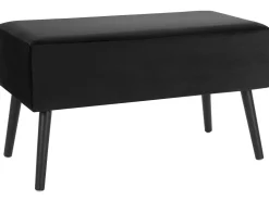 Beliani Sohvapoyta Sametti 2 Laatikkoa Musta Amtrak Cheap