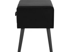 Beliani Sohvapoyta Sametti 2 Laatikkoa Musta Amtrak Cheap