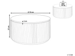 Beliani Sohvapoyta Säilytystila Vaalea Puu/Musta Kirkwood New