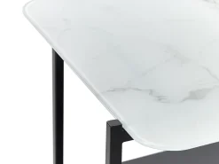 Beliani Sohvapoyta Teras Marmorikuvio Valkoinen/Musta Gloster Best Sale
