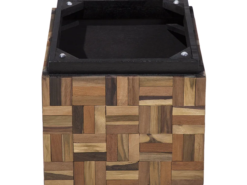 Beliani Sohvapoyta Tiikki Tumma Puu Gameti Shop