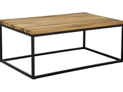 Beliani Sohvapoyta Tiikki Vaalea Puu/Musta Provo Ii Best Sale