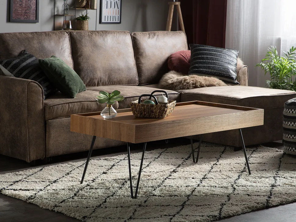 Beliani Sohvapoyta Tumma Puu Welton Best Sale