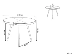 Beliani Sohvapoyta Tumma Puu/Hopea Ramona Hot