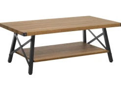 Beliani Sohvapoyta Tumma Puu/Musta Carlin Sale