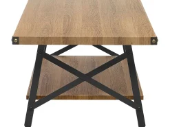 Beliani Sohvapoyta Tumma Puu/Musta Carlin Sale