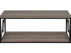 Beliani Sohvapoyta Tumma Puu/Musta Forres Outlet