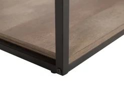 Beliani Sohvapoyta Tumma Puu/Musta Forres Outlet