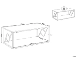 Beliani Sohvapoyta Tumma Puu/Musta Forres Outlet