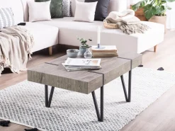 Beliani Sohvapoyta Tumma Puu/Musta Adena Best Sale