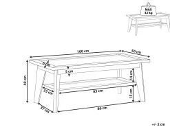 Beliani Sohvapoyta Vaalea Puu Simla Outlet
