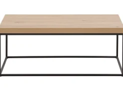 Beliani Sohvapoyta Vaalea Puu/Musta Delano Shop
