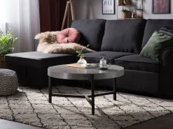 Beliani Sohvapoyta Vaaleanharmaa Bonita Cheap