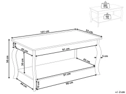 Beliani Sohvapoyta Valkoinen Hartford Fashion
