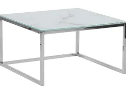 Beliani Sohvapoytasetti Rosteri Marmorikuvio Valkoinen/Hopea 2 Kpl Brea Cheap