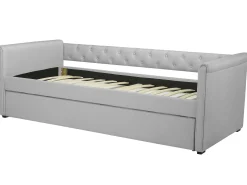 Beliani Sohvasanky Kangas Lisavuode Vaaleanharmaa 80 X 200 Cm Libourne Fashion