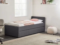 Beliani Sohvasanky Kangas Lisavuode Tummanharmaa 90 X 200 Cm Marmande Flash Sale