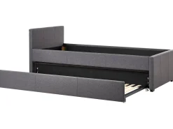 Beliani Sohvasanky Kangas Lisavuode Tummanharmaa 90 X 200 Cm Marmande Flash Sale