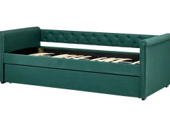 Beliani Sohvasanky Kangas Lisavuode Tummanvihrea 90 X 200 Cm Libourne Fashion