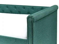 Beliani Sohvasanky Kangas Lisavuode Tummanvihrea 90 X 200 Cm Libourne Fashion