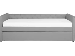 Beliani Sohvasanky Kangas Lisavuode Vaaleanharmaa 90 X 200 Cm Libourne Outlet