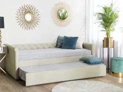 Beliani Sohvasanky Kangas Lisavuode Beige 80 X 200 Cm Libourne Store