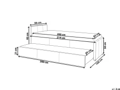 Beliani Sohvasanky Kangas Lisavuode Vaaleanharmaa 80 X 200 Cm Marmande Discount