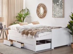 Beliani Sohvasanky Levitettava Säilytystila Valkoinen 90/180 X 200 Cm Cahors Online