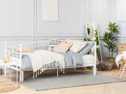 Beliani Sohvasanky Metalli Levitettava Valkoinen 90/180 X 200 Cm Tulle Fashion