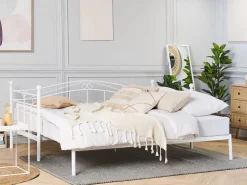 Beliani Sohvasanky Metalli Levitettava Valkoinen 90/180 X 200 Cm Tulle Fashion