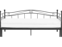 Beliani Sohvasanky Metalli Levitettava Musta 80/160 X 200 Cm Tulle New