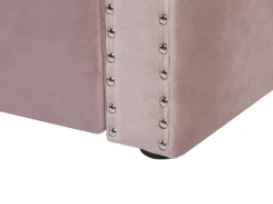 Beliani Sohvasanky Sametti Lisavuode Vaaleanpunainen 90 X 200 Cm Gassin Online