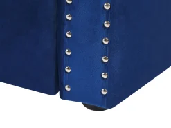 Beliani Sohvasanky Sametti Lisavuode Laivastonsininen 90 X 200 Cm Gassin Shop