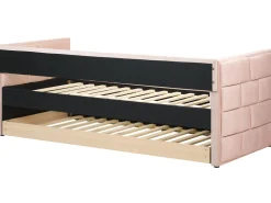 Beliani Sohvasanky Sametti Lisavuode Pastellipinkki 90 X 200 Cm Chavonne Outlet