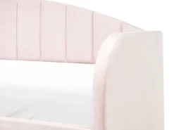 Beliani Sohvasanky Sametti Lisavuode Pastellipinkki 90 X 200 Cm Eyburie Shop