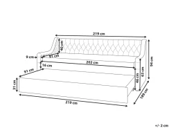 Beliani Sohvasanky Sametti Lisavuode Vaaleanharmaa 90 X 200 Cm Montargis Clearance