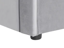 Beliani Sohvasanky Sametti Lisavuode Vaaleanharmaa 90 X 200 Cm Montargis Clearance