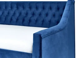 Beliani Sohvasanky Sametti Lisavuode Laivastonsininen 90 X 200 Cm Montargis Online