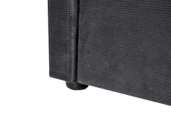 Beliani Sohvasanky Vakosametti Lisavuode Tummanharmaa 90 X 200 Cm Mimizan Cheap