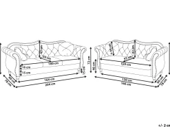 Beliani Sohvasetti Samettinen Beige Skien Store