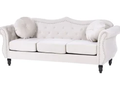 Beliani Sohvasetti Samettinen Beige Skien Store