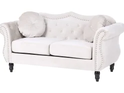 Beliani Sohvasetti Samettinen Beige Skien Store