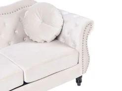 Beliani Sohvasetti Samettinen Beige Skien Store